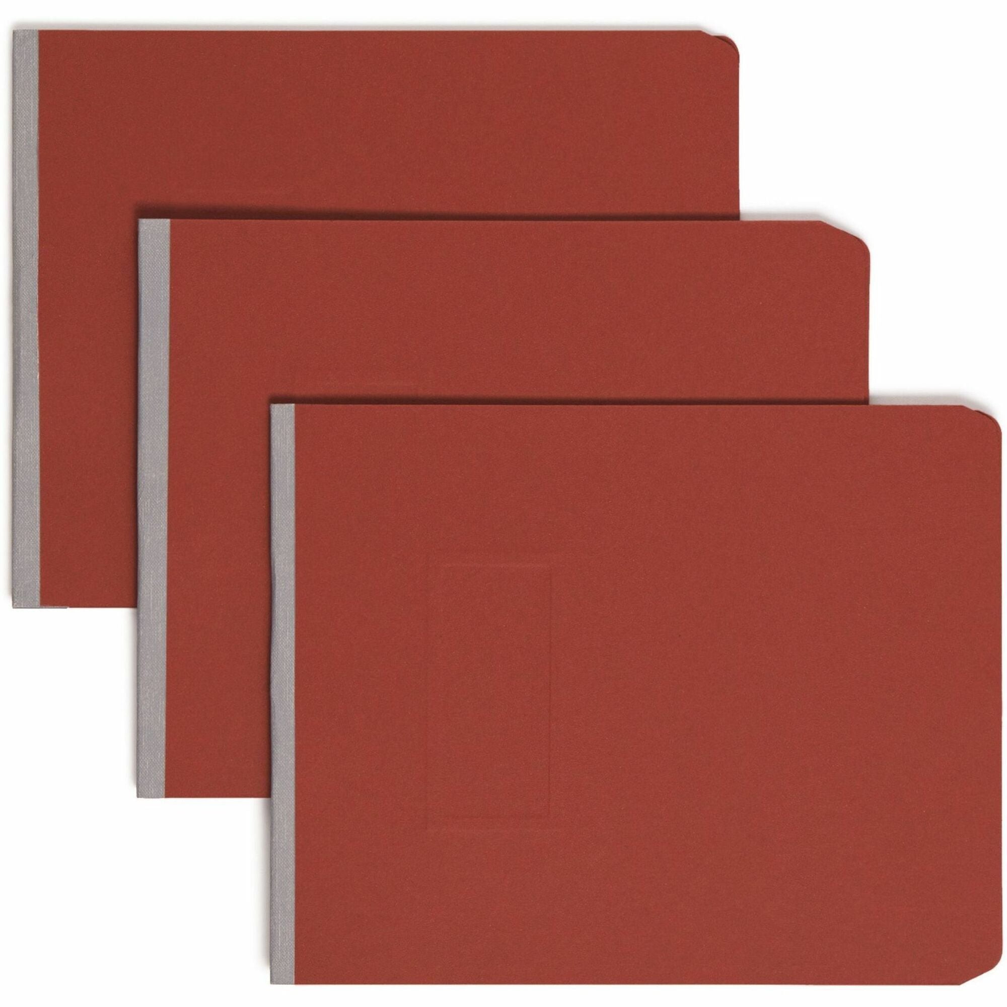 Smead Letter Recycled Report Cover - 2" Folder Capacity - 8 1/2" x 11" - 250 Sheet Capacity - 2" Expansion - 1 Fastener(s) - Pressboard - Red - 100% Paper Recycled - 1 Each