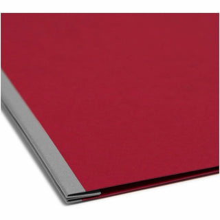 Smead Letter Recycled Fastener Folder - 3" Folder Capacity - 8 1/2" x 11" - 350 Sheet Capacity - 3" Expansion - 1 Fastener(s) - Pressboard - Bright Red - 100% Paper Recycled - 1 Each