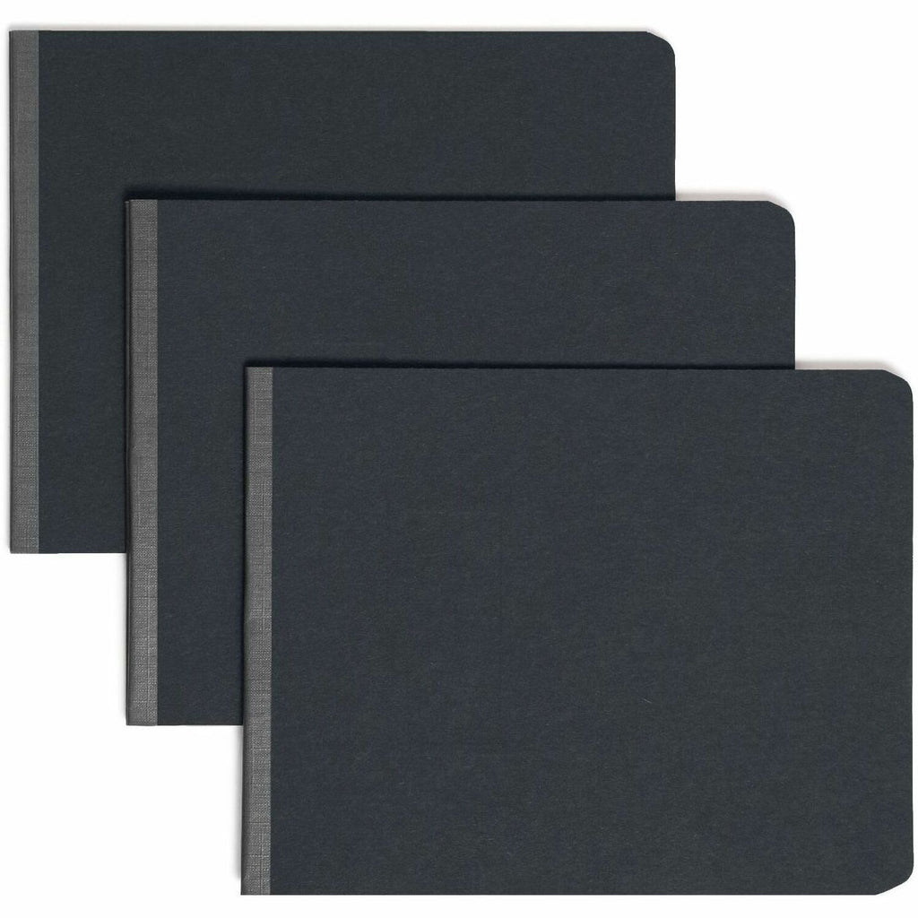 Prong Fastener Premium Pressboard Report Cover, Two-Piece Prong Fastener, 2" Capacity, 8.5 x 11, Black/Black