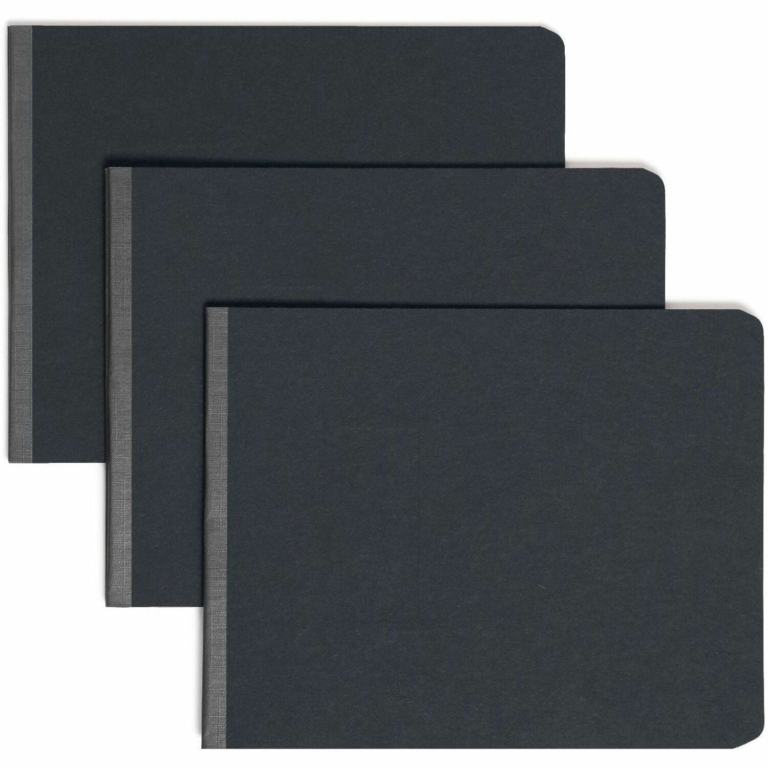 Prong Fastener Premium Pressboard Report Cover, Two-Piece Prong Fastener, 2" Capacity, 8.5 x 11, Black/Black