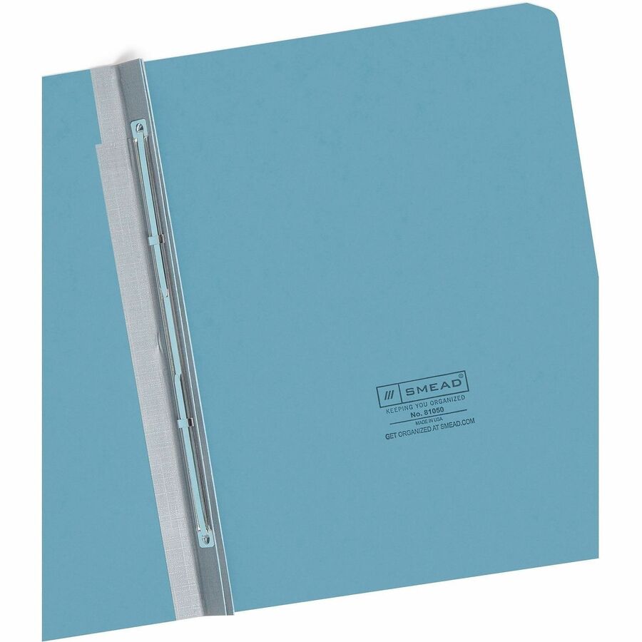 Prong Fastener Premium Pressboard Report Cover, Two-Piece Prong Fastener, 3" Capacity, 8.5 x 11, Blue/Blue
