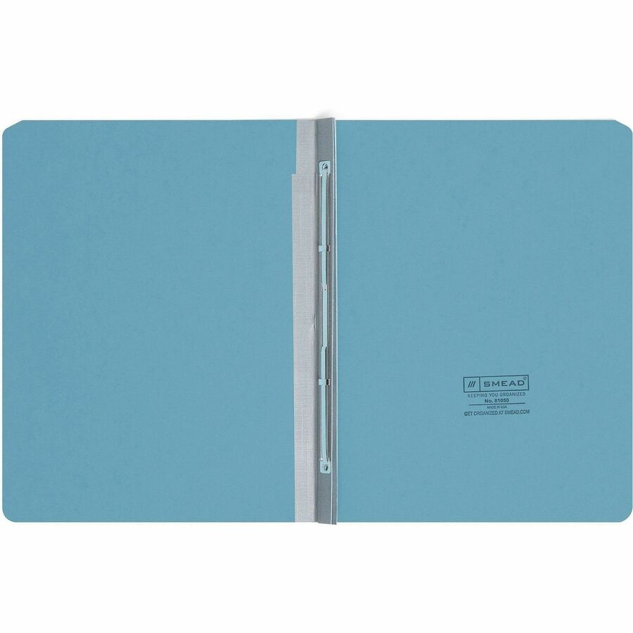 Prong Fastener Premium Pressboard Report Cover, Two-Piece Prong Fastener, 3" Capacity, 8.5 x 11, Blue/Blue