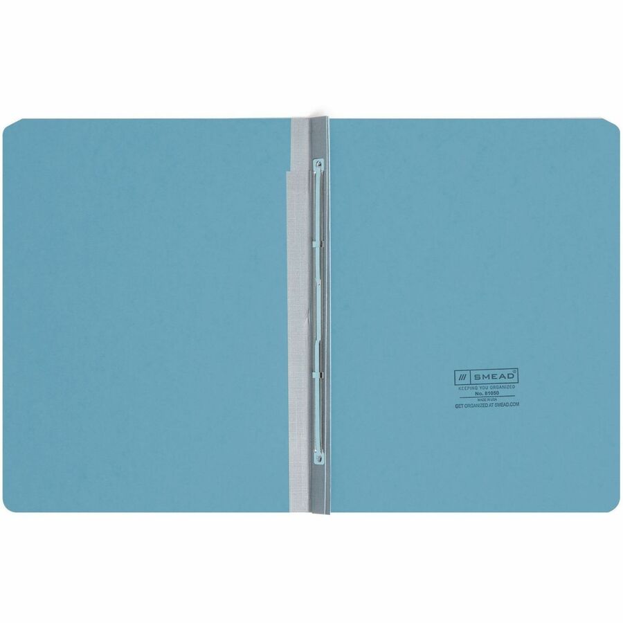 Prong Fastener Premium Pressboard Report Cover, Two-Piece Prong Fastener, 3" Capacity, 8.5 x 11, Blue/Blue