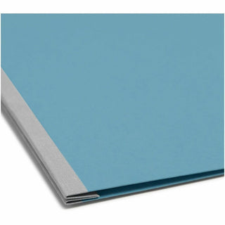 Prong Fastener Premium Pressboard Report Cover, Two-Piece Prong Fastener, 3" Capacity, 8.5 x 11, Blue/Blue