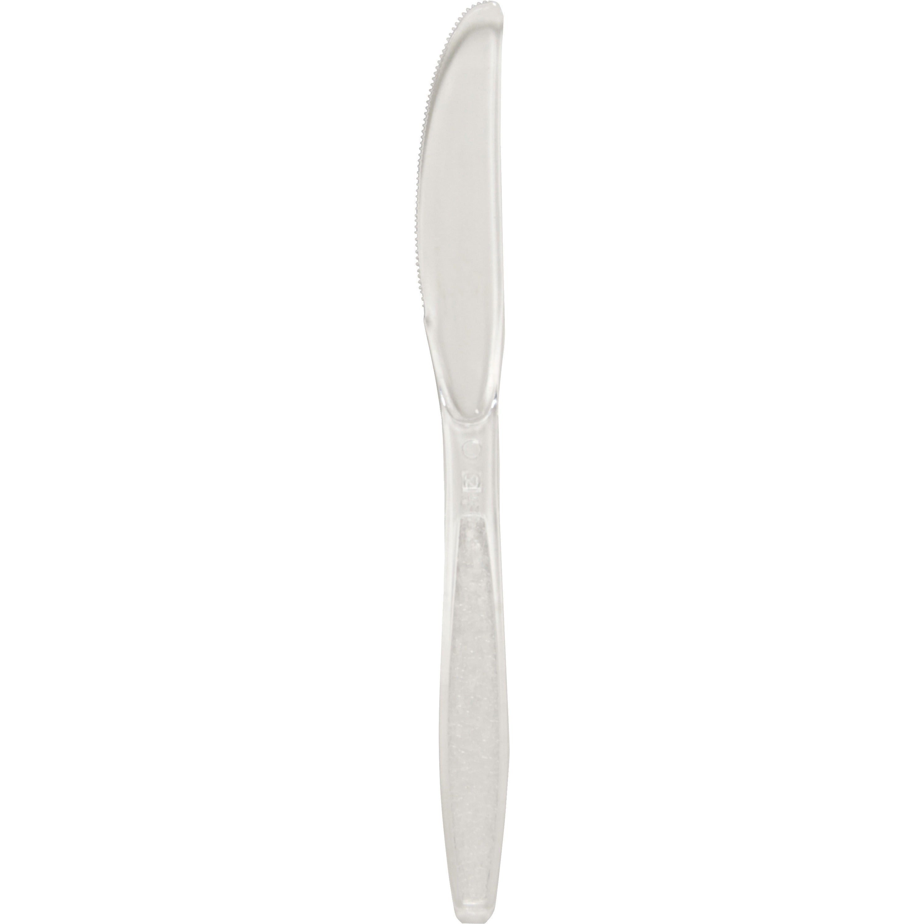 Solo Extra Heavyweight Cutlery - 1000/Carton - Knife - 1 x Knife - Breakroom - Disposable - Textured - Clear