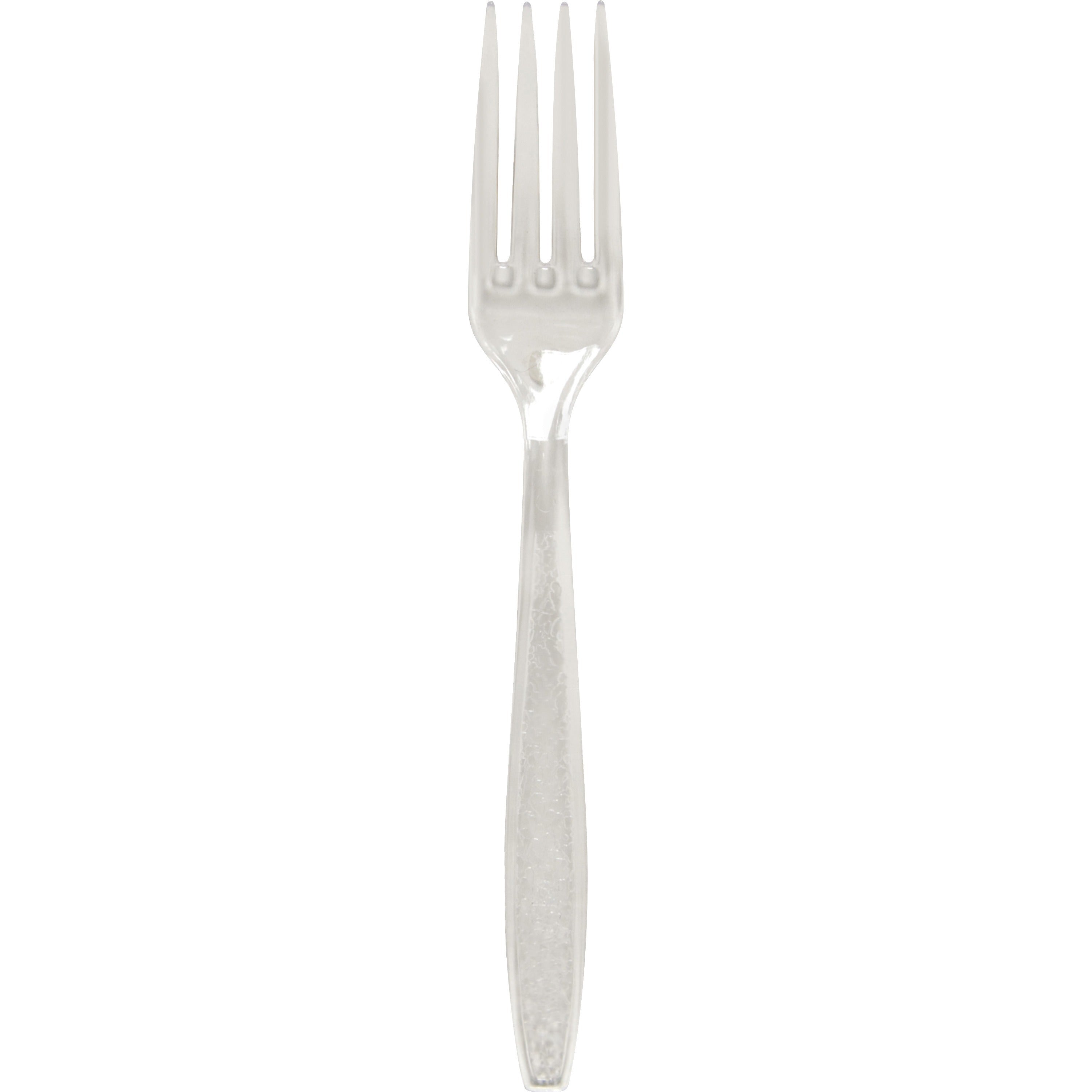 Solo Extra Heavyweight Cutlery - 1 Piece(s) - 1000/Carton - Fork - 1 x Fork - Textured - Clear