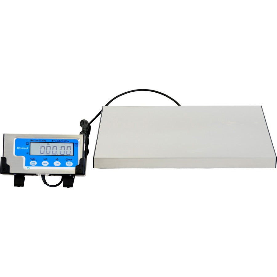 Brecknell Portable Shipping Scale - 400 lb / 181 kg Maximum Weight Capacity - White