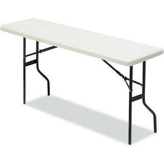 IndestrucTable Classic Folding Table, Rectangular, 60" x 18" x 29", Platinum
