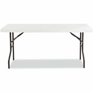 IndestrucTable Classic Folding Table, Rectangular, 60" x 18" x 29", Platinum