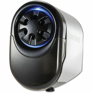 QuietSharp Glow Classroom Electric Pencil Sharpener, AC-Powered, 6.13 x 10.69 x 9, Silver/Black
