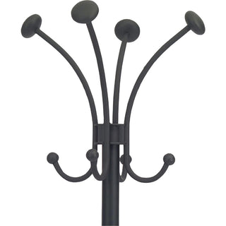 Viena Coat Stand, Eight Knobs, Steel, 16w x 16d x 70.5h, Black