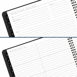 Contemporary Monthly Planner, Premium Paper, 11 x 9, Graphite Cover, 12-Month (Jan to Dec): 2024