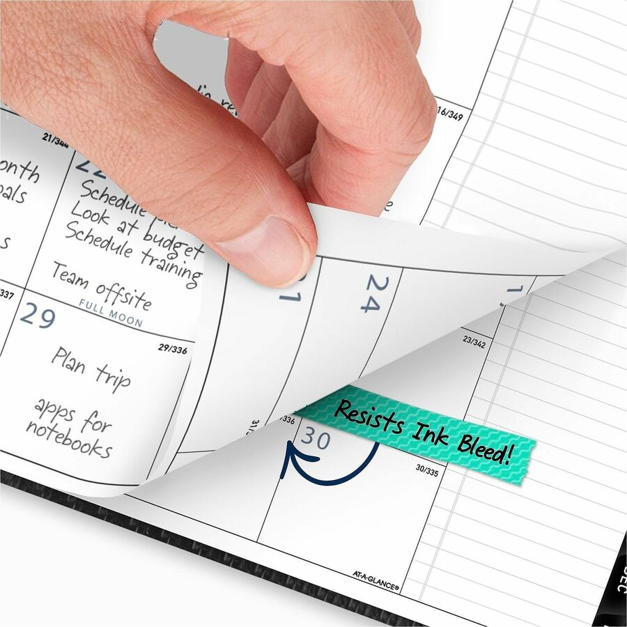 Contemporary Monthly Planner, Premium Paper, 11 x 9, Graphite Cover, 12-Month (Jan to Dec): 2024