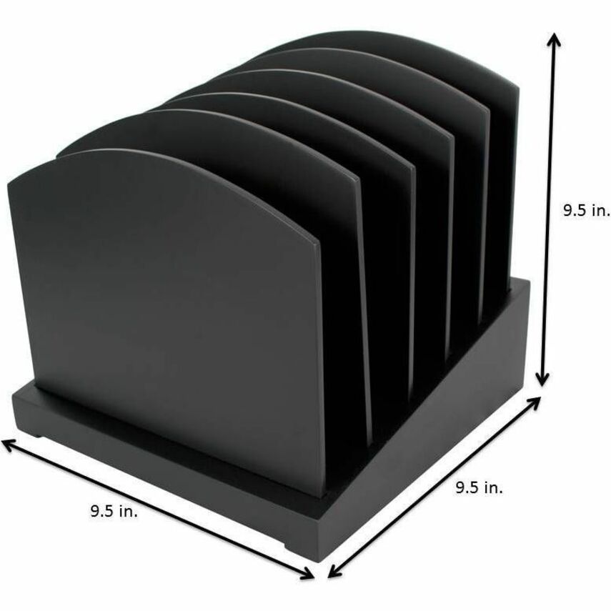 Victor 8601-5 Midnight Black Incline File - Desktop - Black - Wood - 1Each