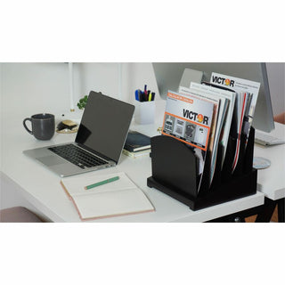 Victor 8601-5 Midnight Black Incline File - Desktop - Black - Wood - 1Each