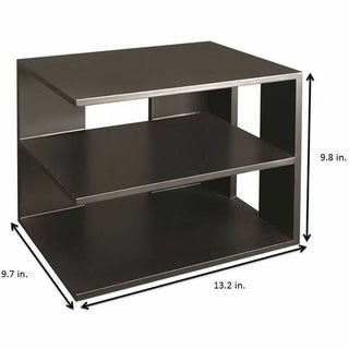 Victor 1120-5 Midnight Black Corner Shelf - 13.5" Height x 13.5" Width x 10.5" Depth - Desktop - Matte Black - Rubber, Wood - 1Each