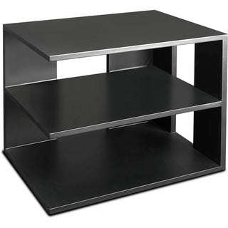 Victor 1120-5 Midnight Black Corner Shelf - 13.5" Height x 13.5" Width x 10.5" Depth - Desktop - Matte Black - Rubber, Wood - 1Each