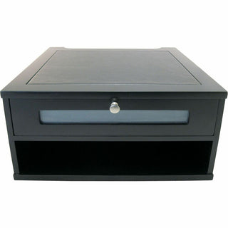 Midnight Black Collection Monitor Riser, 13" x 13" x 6.5", Black, Supports 50 lbs
