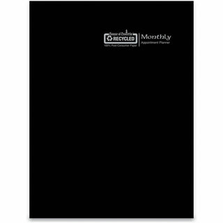 Recycled Ruled 14-Month Planner with Leatherette Cover, 10 x 7, Black Cover, 14-Month (Dec to Jan): 2023 to 2025