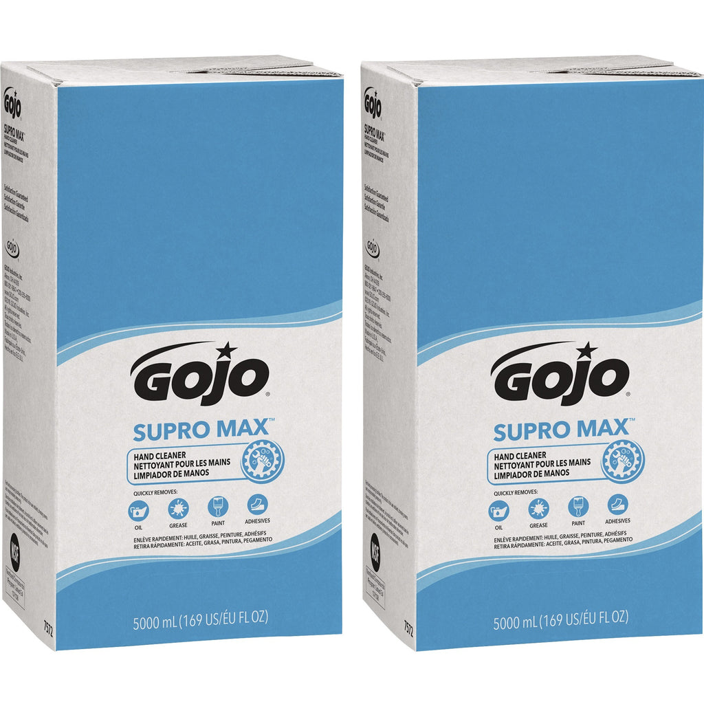 Gojo PRO TDX Refill Supro Max Hand Cleaner - 1.3 gal (5 L) - Pump Bottle Dispenser - Oil Remover, Grease Remover, Paint Remover, Adhesive Remover - Skin - Moisturizing - Beige - Heavy Duty, Bio-based, Non-drying - 2 / Carton