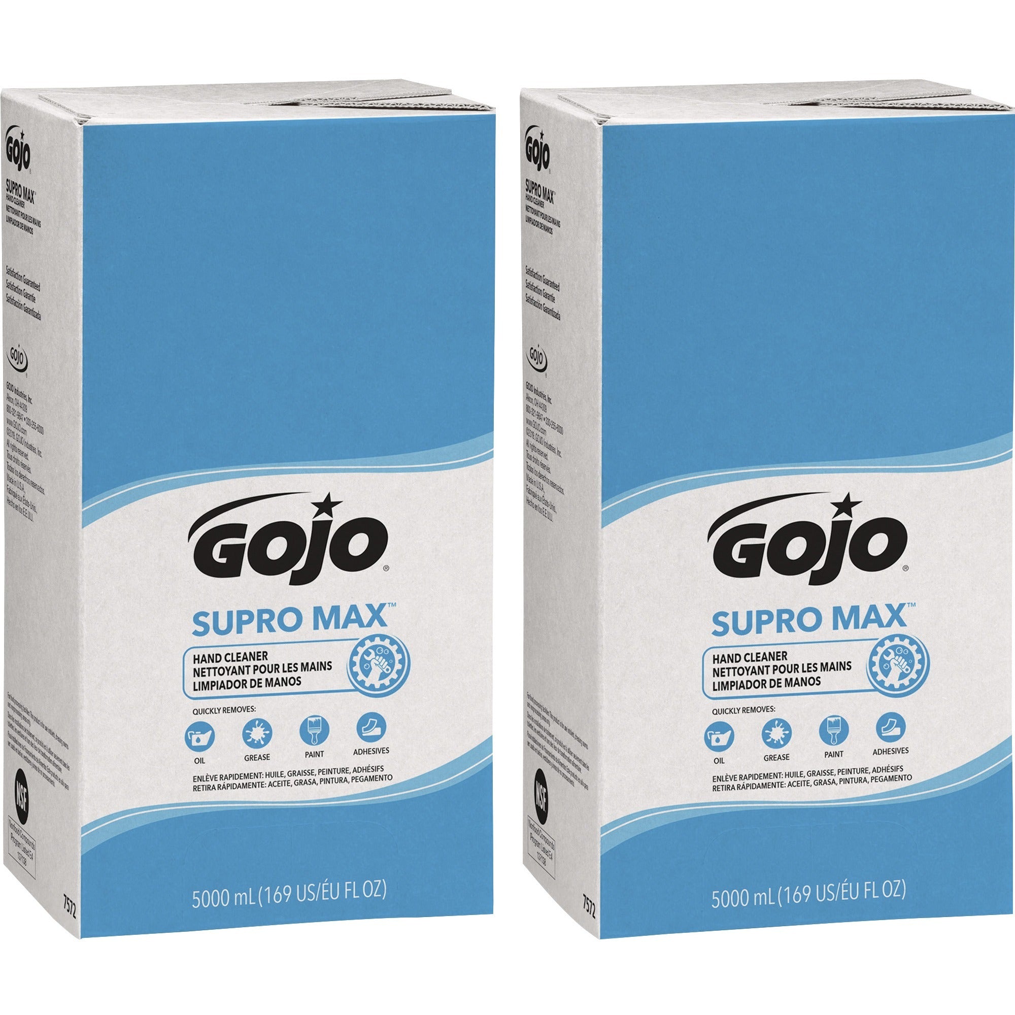 Gojo PRO TDX Refill Supro Max Hand Cleaner - 1.3 gal (5 L) - Pump Bottle Dispenser - Oil Remover, Grease Remover, Paint Remover, Adhesive Remover - Skin - Moisturizing - Beige - Heavy Duty, Bio-based, Non-drying - 2 / Carton