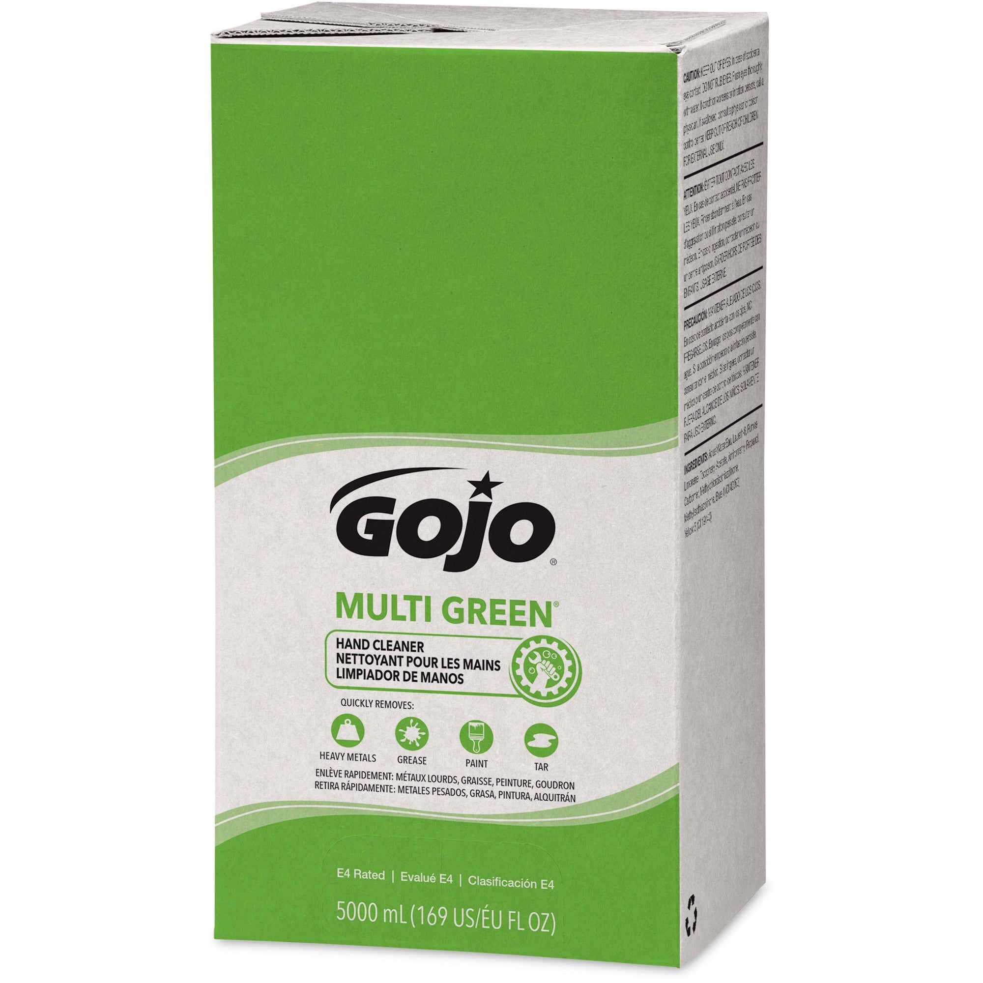 gojo-pro-tdx-5000-refill-multi-green-hand-cleaner-citrus-scentfor-13-gal-5-l-soil-remover-dirt-remover-hand-green-non-abrasive-2-carton_goj756502 - 2