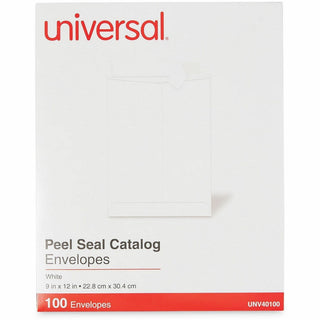 Peel Seal Strip Catalog Envelope, #10 1/2, Square Flap, Self-Adhesive Closure, 9 x 12, White, 100/Box