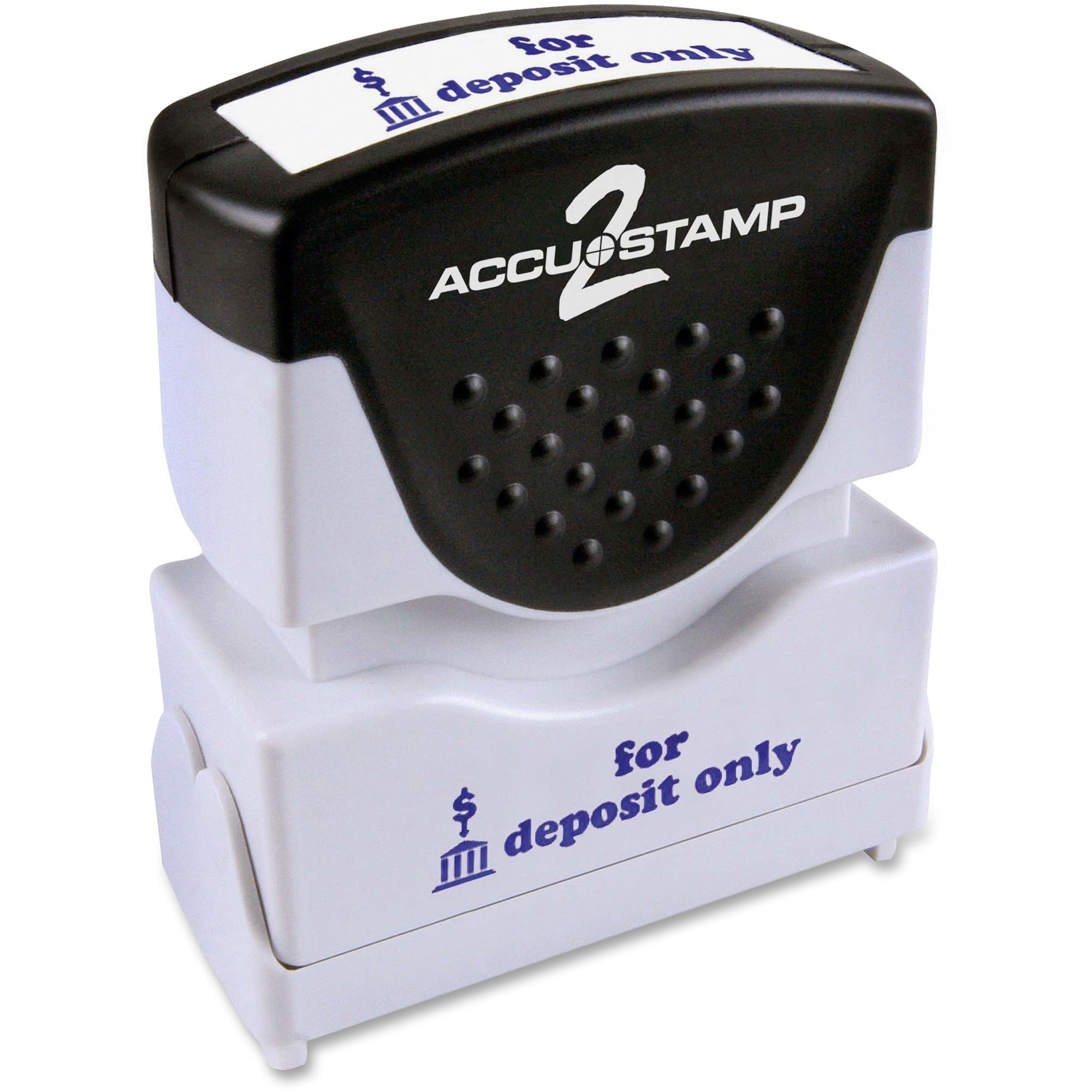 Pre-Inked Shutter Stamp, Blue, FOR DEPOSIT ONLY, 1.63 x 0.5