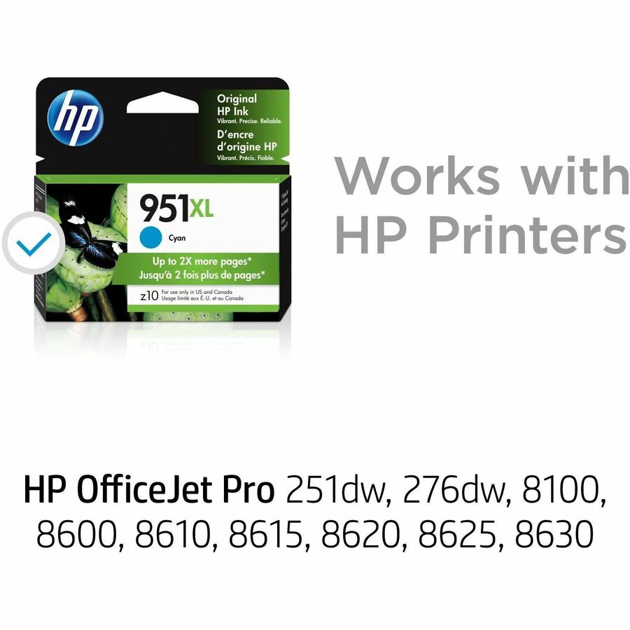 HP 951XL, (CN046AN) High-Yield Cyan Original Ink Cartridge