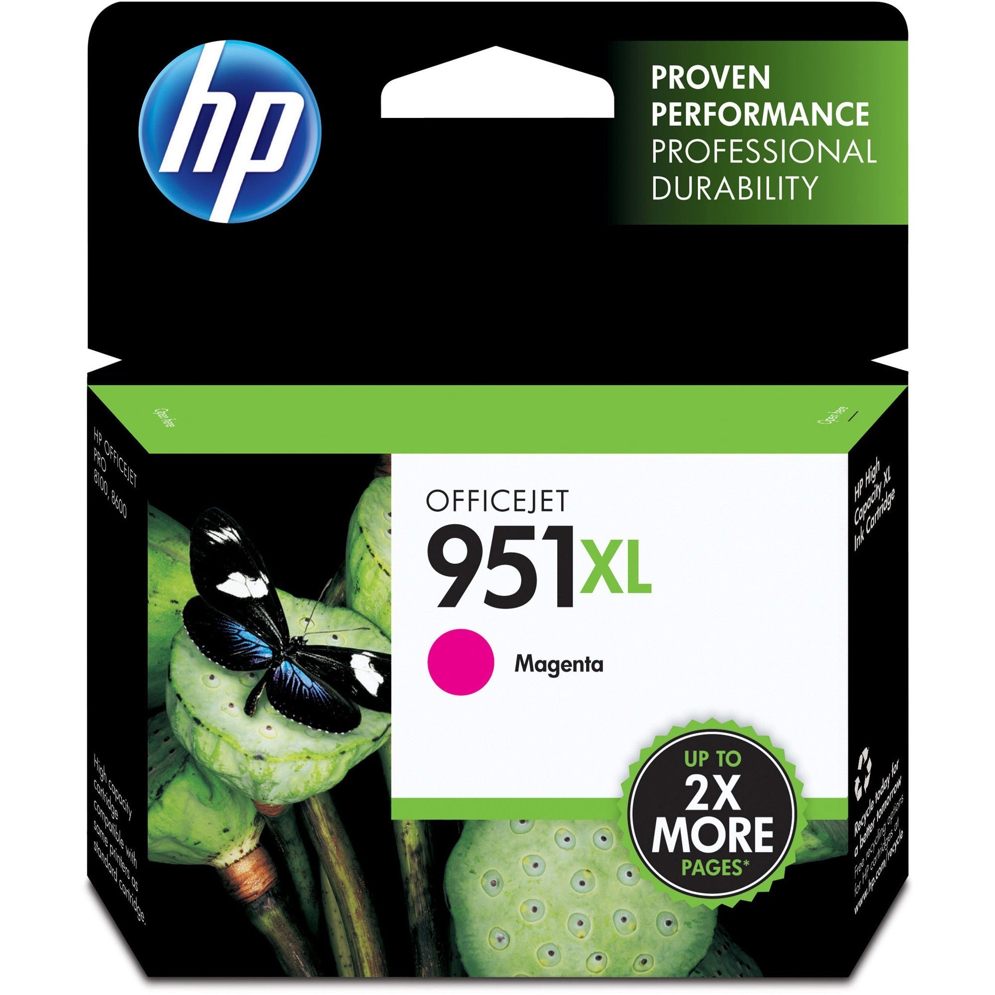HP 951XL, (CN047AN) High-Yield Magenta Original Ink Cartridge
