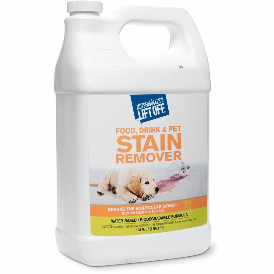 Mtsenbcker's Lift Off Food/Drink/Pet Stain Remover - 128 fl oz (4 quart)Bottle - 1 Each - Environmentally Friendly - White