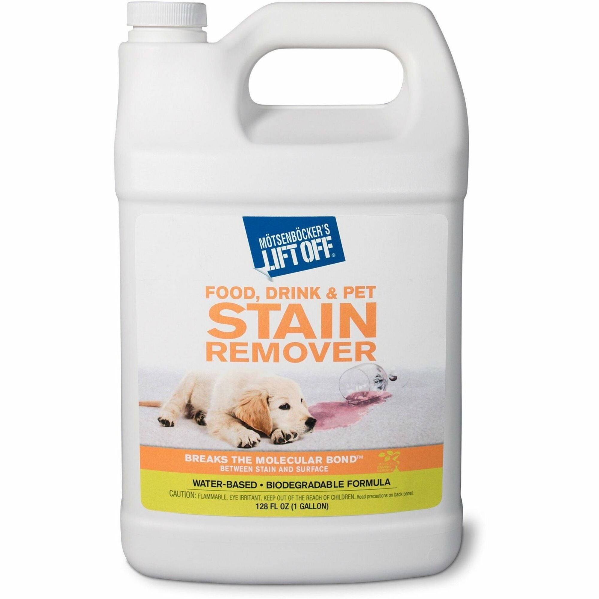 Mtsenbcker's Lift Off Food/Drink/Pet Stain Remover - 128 fl oz (4 quart)Bottle - 1 Each - Environmentally Friendly - White