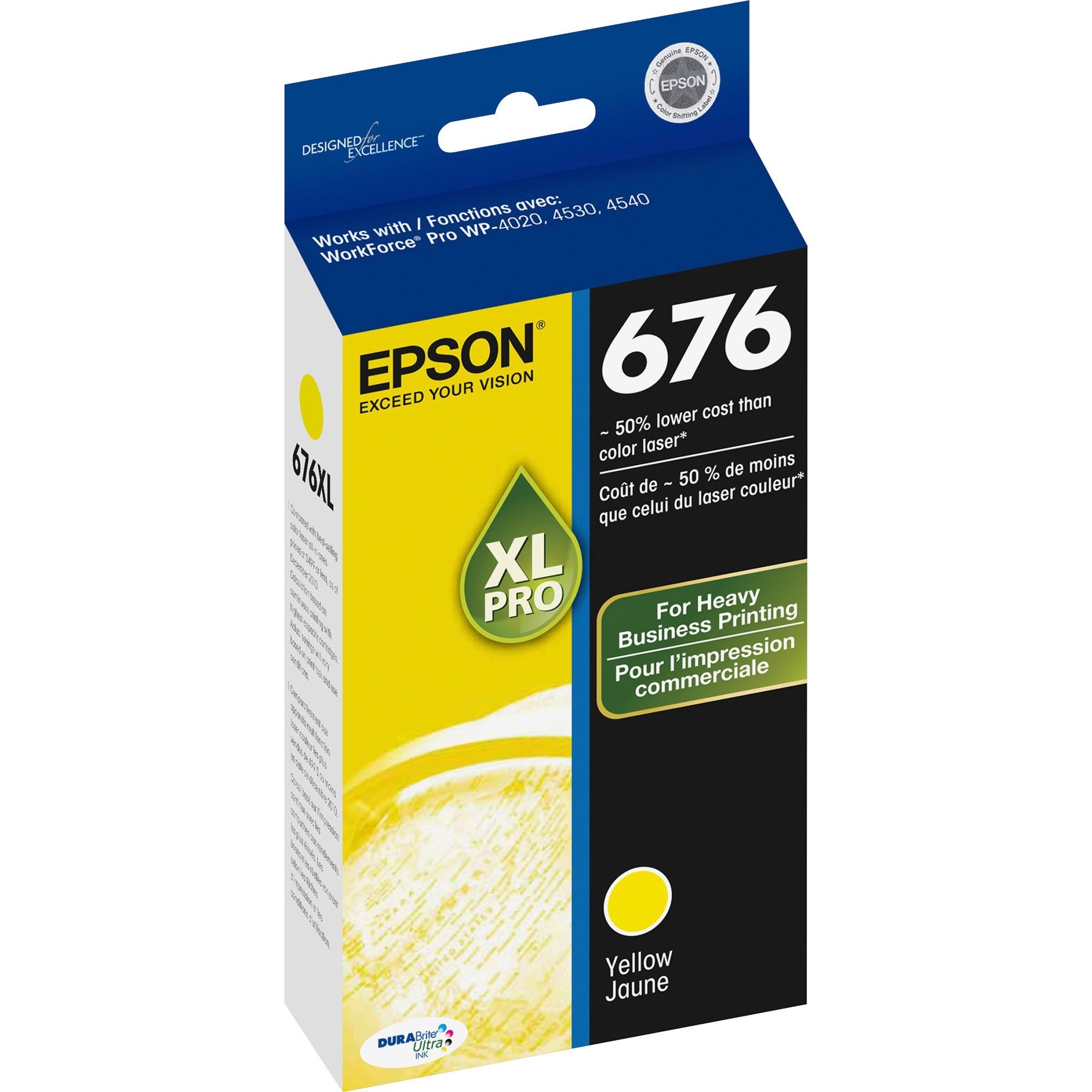 T676XL420-S (676XL) High-Yield Ink, 2,400 Page-Yield, Yellow