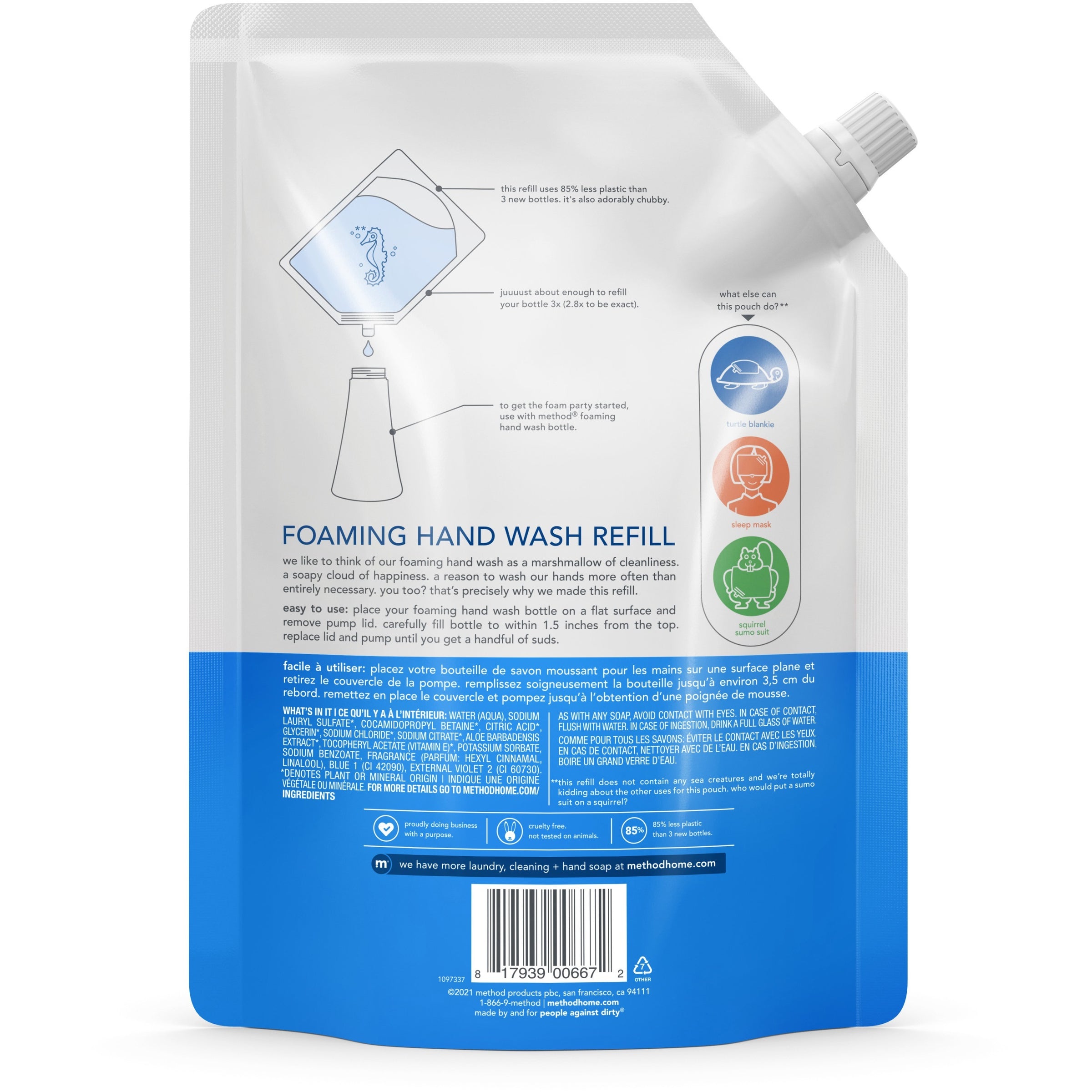 method-foaming-hand-soap-refill-sea-mineral-scentfor-28-fl-oz-8281-ml-hand-light-blue-triclosan-free-paraben-free-phthalate-free-1-each_mth00667 - 2