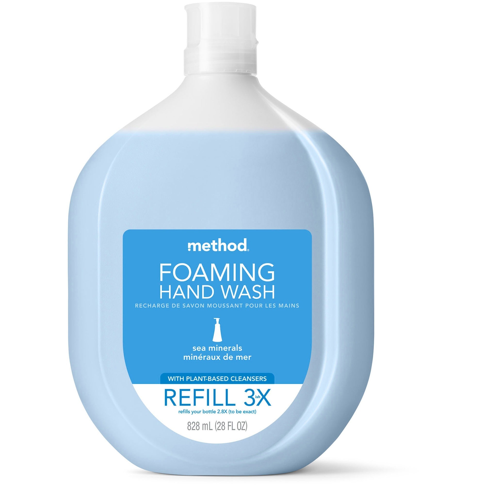 method-foaming-hand-soap-refill-sea-mineral-scentfor-28-fl-oz-8281-ml-hand-light-blue-triclosan-free-paraben-free-phthalate-free-1-each_mth00667 - 1