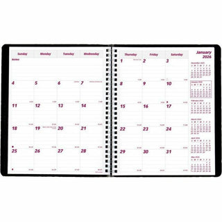 Essential Collection 14-Month Ruled Monthly Planner, 8.88 x 7.13, Black Cover, 14-Month (Dec to Jan): 2023 to 2025