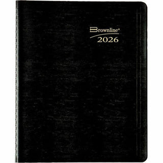 Essential Collection 14-Month Ruled Monthly Planner, 8.88 x 7.13, Black Cover, 14-Month (Dec to Jan): 2023 to 2025
