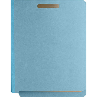 Nature Saver Letter Recycled Classification Folder - 8 1/2" x 11" - End Tab Location - 2 Divider(s) - Fiberboard - Blue - 100% Recycled - 10 / Box