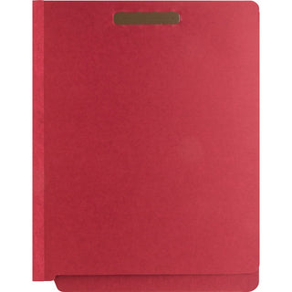 Nature Saver Letter Recycled Classification Folder - 8 1/2" x 11" - End Tab Location - 2 Divider(s) - Fiberboard - Bright Red - 100% Recycled - 10 / Box