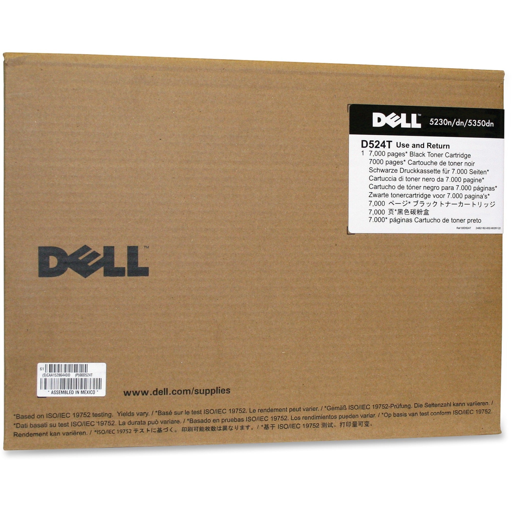 Dell Original Standard Yield Laser Toner Cartridge - Black - 1 Each - 7000 Pages