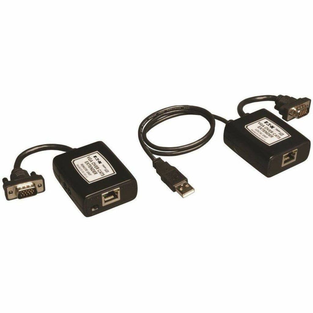 Tripp Lite by Eaton VGA over Cat5/6 Extender Kit Transmitter/Receiver for Video USB Powered Up to 500 ft. (152 m) TAA - 1 Input Device - 1 Output Device - 500 ft Range - 2 x Network (RJ-45) - 1 x USB - 1 x VGA In - 1 x VGA Out - 1920 x 1440 - Twisted