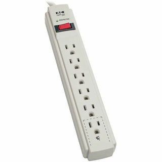 Protect It! Surge Protector, 6 AC Outlets, 15 ft Cord, 790 J, Light Gray