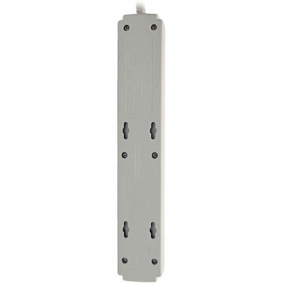 Protect It! Surge Protector, 6 AC Outlets, 15 ft Cord, 790 J, Light Gray