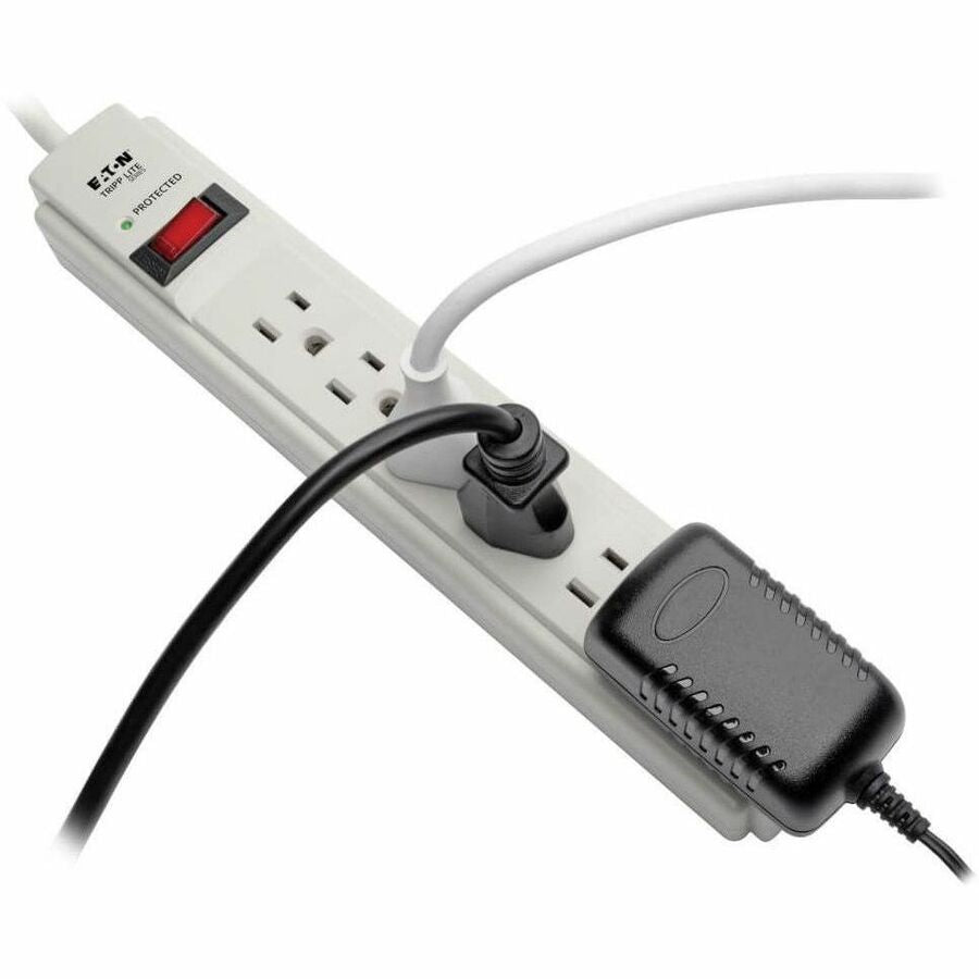 Protect It! Surge Protector, 6 AC Outlets, 15 ft Cord, 790 J, Light Gray