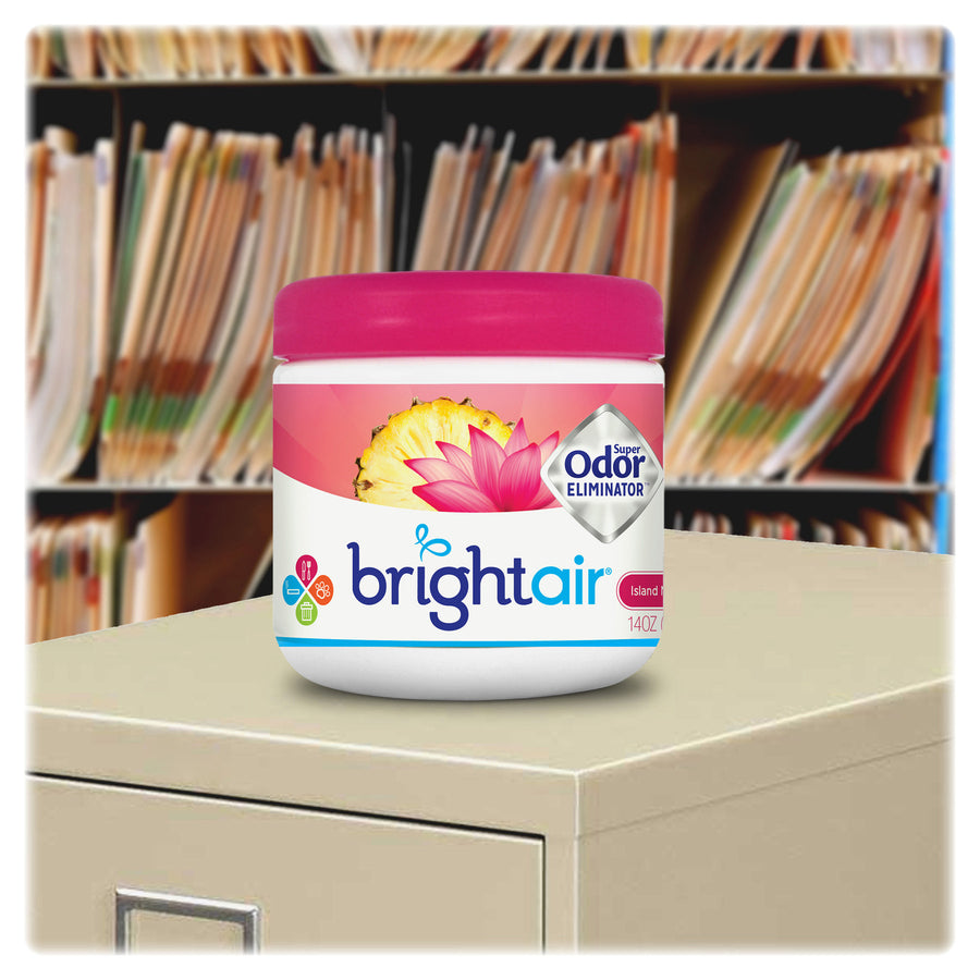 Bright Air Super Odor Eliminator Air Freshener - 450 ft - 14 fl oz (0.4 quart) - Island Nectar, Pineapple - 60 Day - 1 Each - 