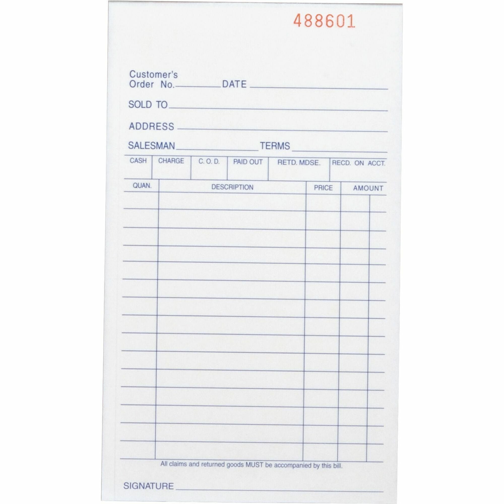 Business Source All-purpose Carbonless Triplicate Forms - 1