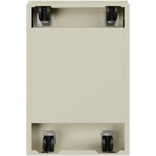 Lorell 20" File/File Mobile File Cabinet with Full-Width Pull - 15" x 20" x 27.8" - Letter - Recessed Handle, Ball-bearing Suspension, Security Lock - Putty - Steel - Recycled