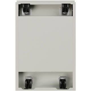 Lorell 23" Box/Box/File Mobile File Cabinet with Full-Width Pull - 15" x 22.9" x 27.8" - 3 x Drawer(s) for Box, File - Letter - Vertical - Ball-bearing Suspension, Security Lock, Recessed Handle - Light Gray - Steel - Recycled