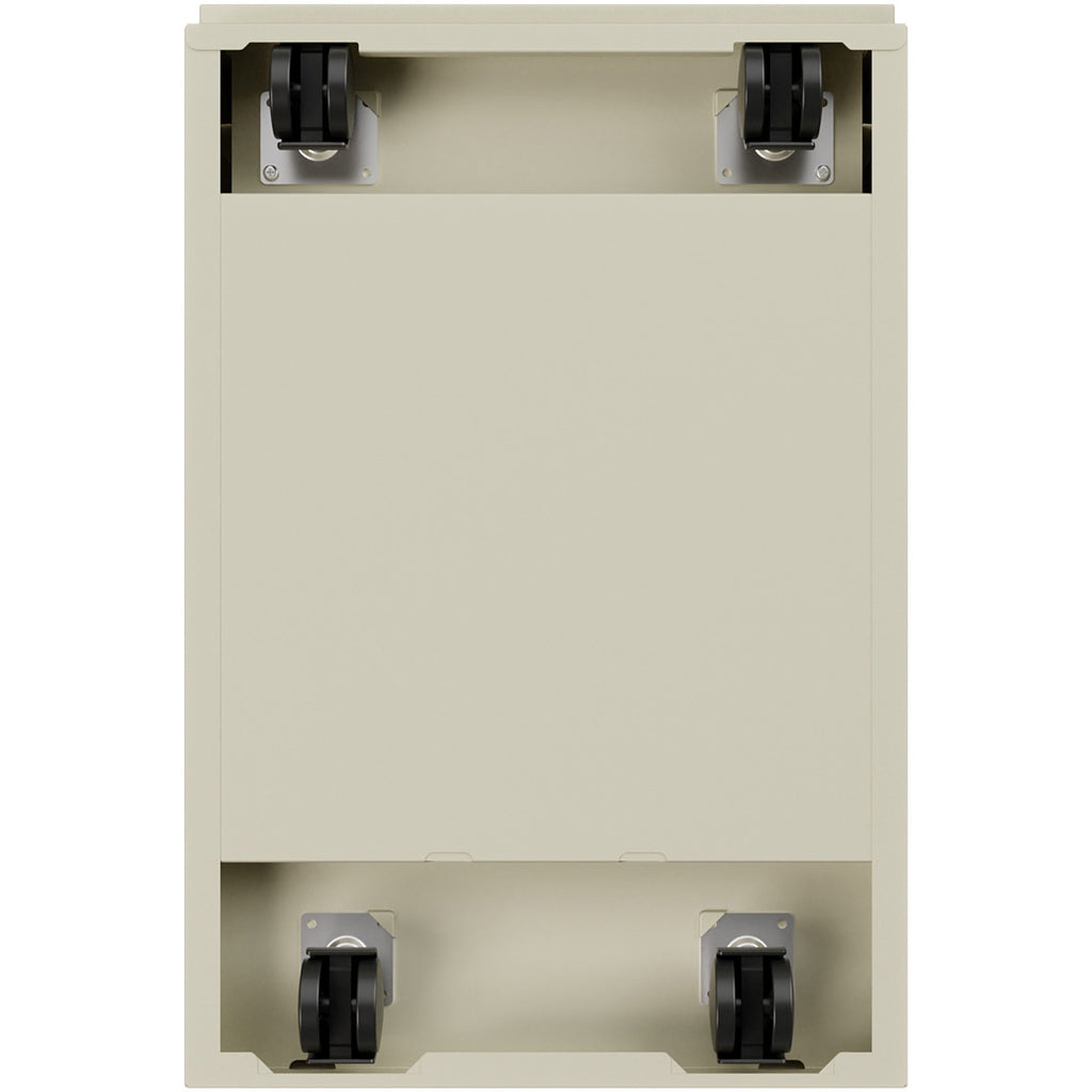 Lorell 23" File/File Mobile File Cabinet with Full-Width Pull - 15" x 22.9" x 27.8" - Letter - Ball-bearing Suspension, Security Lock, Recessed Handle - Putty - Steel - Recycled - 