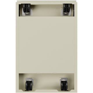 Lorell 23" File/File Mobile File Cabinet with Full-Width Pull - 15" x 22.9" x 27.8" - Letter - Ball-bearing Suspension, Security Lock, Recessed Handle - Putty - Steel - Recycled - 